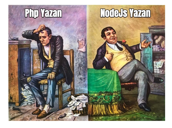 Php Yazan                  NodeJs Yazan
